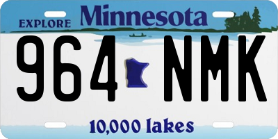 MN license plate 964NMK