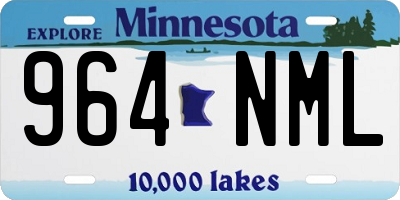 MN license plate 964NML