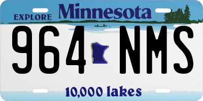 MN license plate 964NMS