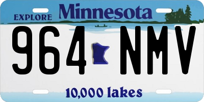 MN license plate 964NMV