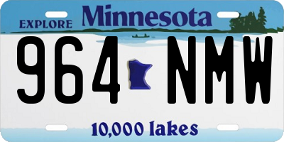 MN license plate 964NMW