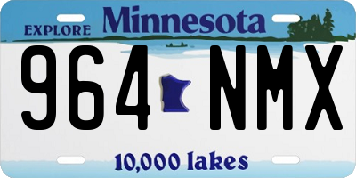 MN license plate 964NMX