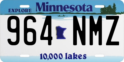 MN license plate 964NMZ