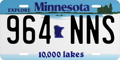 MN license plate 964NNS