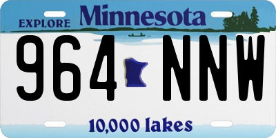 MN license plate 964NNW