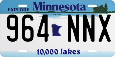 MN license plate 964NNX