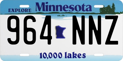 MN license plate 964NNZ