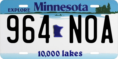 MN license plate 964NOA
