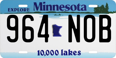 MN license plate 964NOB