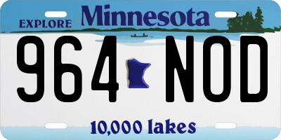 MN license plate 964NOD