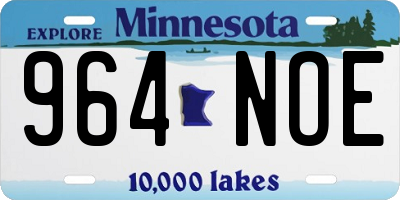 MN license plate 964NOE