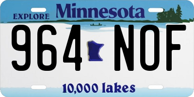 MN license plate 964NOF