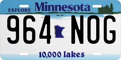 MN license plate 964NOG