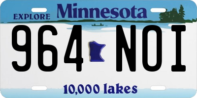 MN license plate 964NOI