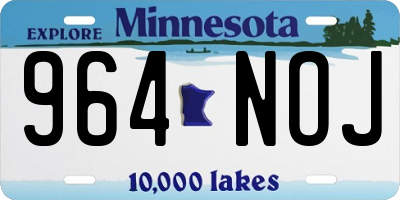 MN license plate 964NOJ