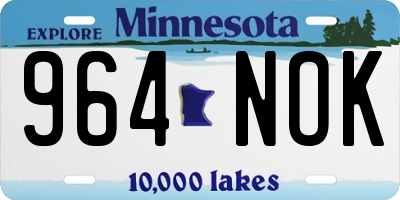 MN license plate 964NOK
