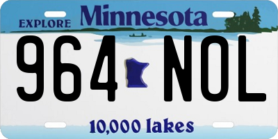 MN license plate 964NOL