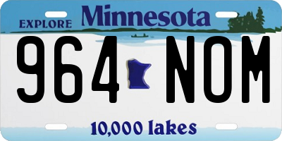 MN license plate 964NOM