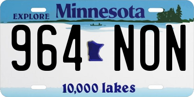 MN license plate 964NON