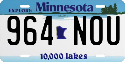 MN license plate 964NOU