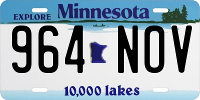 MN license plate 964NOV