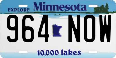 MN license plate 964NOW
