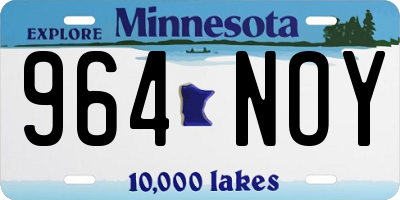 MN license plate 964NOY