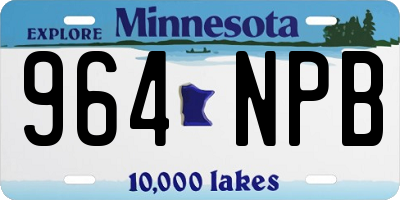 MN license plate 964NPB