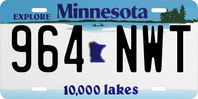 MN license plate 964NWT