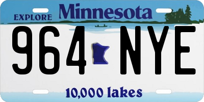 MN license plate 964NYE