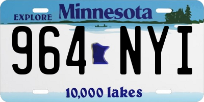 MN license plate 964NYI