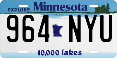 MN license plate 964NYU