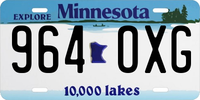 MN license plate 964OXG