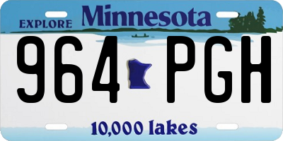 MN license plate 964PGH