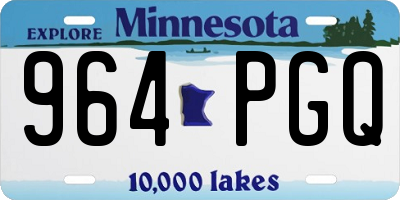 MN license plate 964PGQ