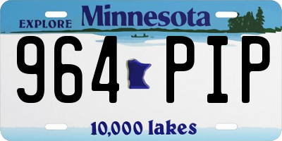 MN license plate 964PIP