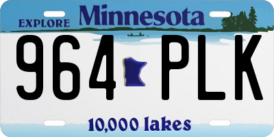 MN license plate 964PLK