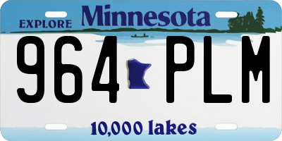 MN license plate 964PLM