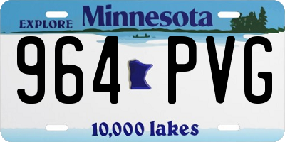 MN license plate 964PVG