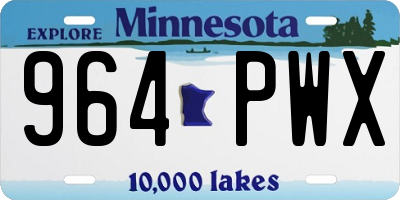 MN license plate 964PWX