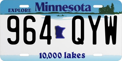 MN license plate 964QYW
