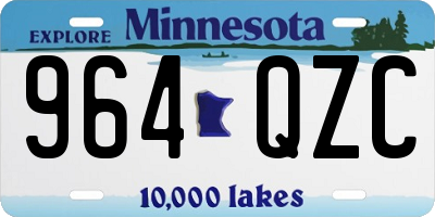 MN license plate 964QZC