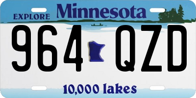 MN license plate 964QZD