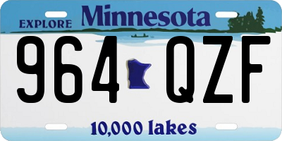 MN license plate 964QZF