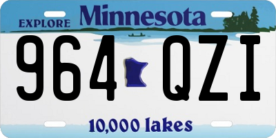 MN license plate 964QZI