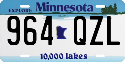 MN license plate 964QZL