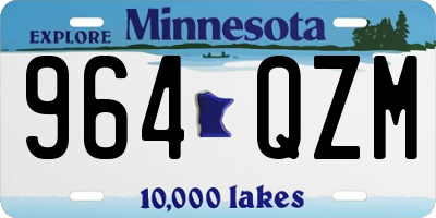 MN license plate 964QZM