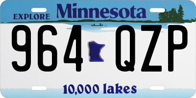 MN license plate 964QZP