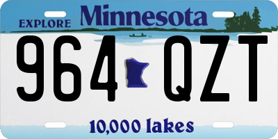 MN license plate 964QZT