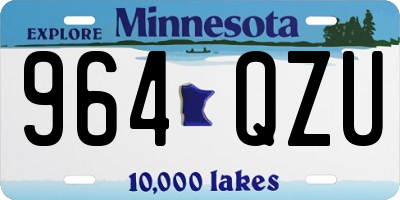 MN license plate 964QZU